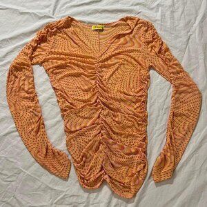 Circus ny orange mesh long sleeve no size tag I think it’s a medium kind of long